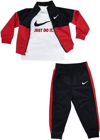 Nike CB 3Pc Tricot Boys Clothing Set Size 7, Color: Black/Red/White in Saudi Arabia