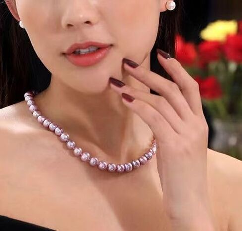 Kivelo Freshwater Cultured Pearl Necklace Set - Sterling Silver Pearl Stud Earrings is a women's Jewelry set made from a combination of AAAA grade Pearls in Kuwait