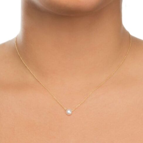 قلادة لؤلؤ الصداقة البيضاء من دوغيريد مملوءة بالذهب 40.64 سم - 45.72 سم in Kuwait