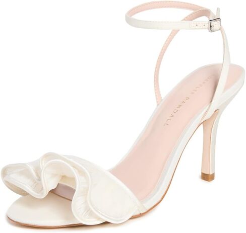 صندل نسائي من Loeffler Randall بكعب عالٍ ومكشكش ومطوي من Estella in Kuwait
