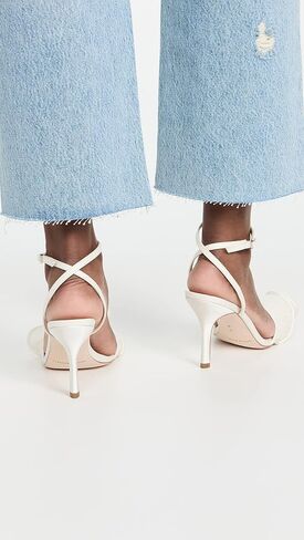 صندل نسائي من Loeffler Randall بكعب عالٍ ومكشكش ومطوي من Estella in Kuwait