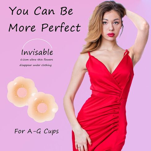 HieerBus Boob Tape Kit Breast Lift Tape, 2"/16.4ft Body Tape with Nipple Covers, Clothing & Body Tape, Bob Tape for Large Breasts A-G Cup Push up & Shape in Kuwait