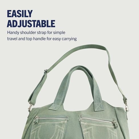 True Religion Women's Satchel Bag, Crossbody Purse Handbag with Horseshoe Logo Stitching, Sage in Saudi Arabia
