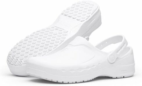 Shoes for Crews Clogs for Men and Women, Unisex Slip-On Work Clogs, Slip Resistant, Water Resistant, Black or White in Saudi Arabia