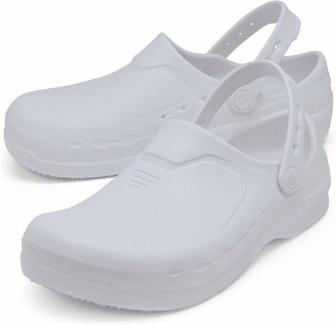 Shoes for Crews Clogs for Men and Women, Unisex Slip-On Work Clogs, Slip Resistant, Water Resistant, Black or White in Saudi Arabia