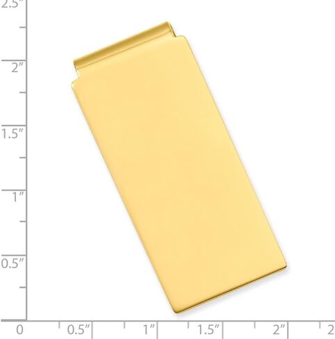 Diamond2Deal 14k Gold Plated Kelly Waters Hinged Money Clip for Men 23x50 mm, NA, na in Saudi Arabia