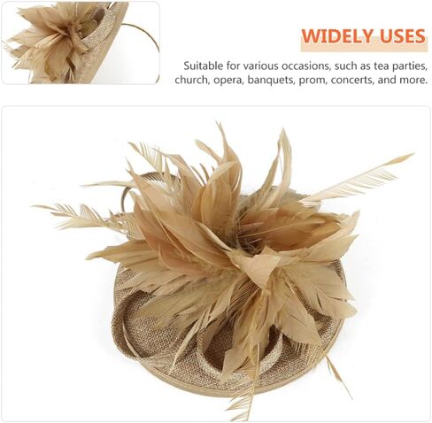 Beaupretty Fascinators Hats Headband Cocktail Tea Party Hats Feather Flapper Hat Clips for Women Black in Saudi Arabia