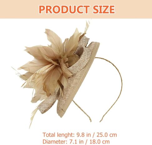 Beaupretty Fascinators Hats Headband Cocktail Tea Party Hats Feather Flapper Hat Clips for Women Black in Saudi Arabia