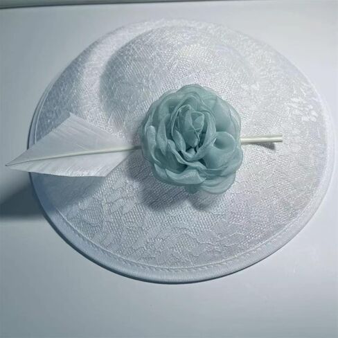 Miracleplus Hat for Women, Pillbox Hat 20s 50s Headband Tea Party Hats,Flower Sinamay Pillbox Hat for Cocktail Ball Wedding Church White Hh One Size-Medium in Saudi Arabia