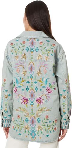 Johnny Was Women's Gabriella Denim Oversized Shirt Jacket in Saudi Arabia