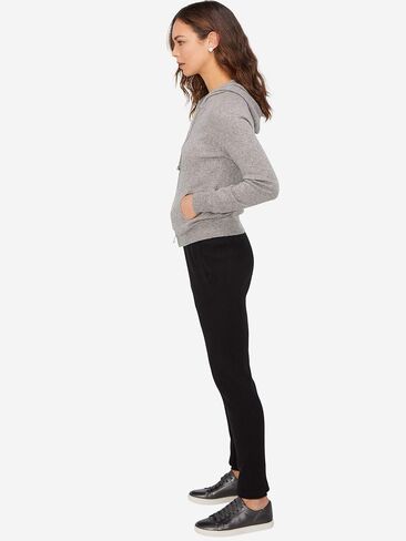 State Cashmere Women's 2-Way Zips Zip Up Hoodie Front Pocket 100% Pure Cashmere Long Sleeve Sweater Full Zipper in Saudi Arabia
