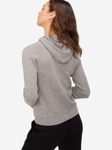State Cashmere Women's 2-Way Zips Zip Up Hoodie Front Pocket 100% Pure Cashmere Long Sleeve Sweater Full Zipper in Saudi Arabia