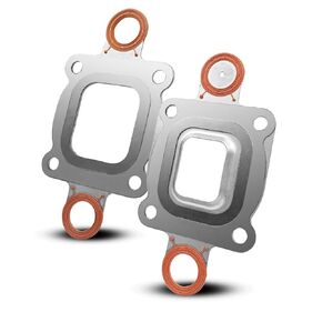 2 Pcs Exhaust Manifold Elbow Riser Gasket Fit for Dry Joint 4.3L 5.0L 5.7L V6 V8 Engines Replace 27-864850A02 27-864547A02 18-0722