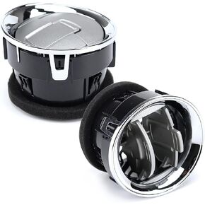 2PCS AC Heater Air Vent Front Interior Dashboard Louvre Chrome Compatible with Ford F150 2009-2014 Replace 9L3Z19893CA 9L3Z-19893-CA