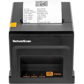 NetumScan USB POS Receipt Printer, 80mm Thermal Receipt Printer with Auto Cutter Cash Drawer, 300mm/s, USB Interface, Support Windows/Mac/Linux, Restaurant Kitchen Printer for ESC/POS