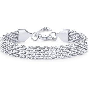 PAVOI 14K Gold Plated Chunky Chain Adjustable Bracelet for Women | Stainless Steel Lightweight Trendy Chain Bracelet