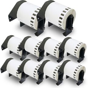 BETCKEY - Compatible Continuous Film Labels Replacement for Brother DK-2212 (2.4 in x 50 ft), Use with Brother QL Label Printers [10 Rolls]