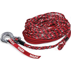 WARN 102560 Spydura Nightline Reflective Synthetic Winch Cable Rope with Swivel Hook End: 3/8" Diameter x 80' Length, 6 Ton (12,000 lb) Capacity