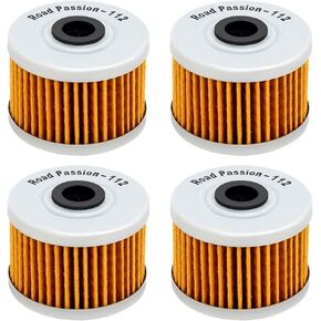 Road Passion High Performance Oil Filter for HONDA XL600R 83-88 XR600R 85-02 XR650L 93-16 XR650R 00-07 NX650 DOMINATOR 88-02 SLR650 1997-2000(pack of 4)