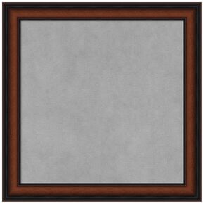 Amanti Art Framed Magnetic Board (19 x 19) Cyprus Walnut Narrow Magnet Board, Small Magnetic Bulletin Board for Office Decor, Mudroom, Kitchen or Organization Drop Zone from WI, USA