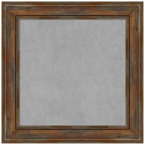 Amanti Art Framed Magnetic Board (26 x 26) Alexandria Rustic Brown Magnet Board, Medium Magnetic Bulletin Board for Office Decor, Mudroom, Kitchen or Organization Drop Zone from WI, USA