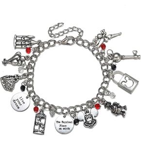 Mouse Braceleet Mickey Charms Stainless Steel Chain Comic Charm Bracelets Pendant for Woman Gift