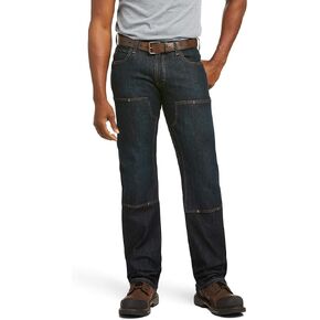 Ariat Male Rebar M5 Straight DuraStretch Basic Double Front Stackable Straight Leg Jean Blackstone 33W x 30L
