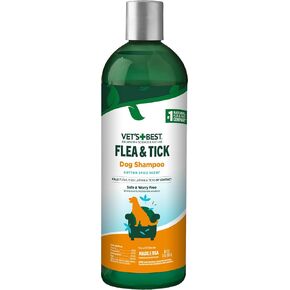 Vet’s Best Flea and Tick Advanced Strength Dog Shampoo - Dog Flea and Tick Treatment - Plant-Based Formula - Certified Natural Oils - 12 oz