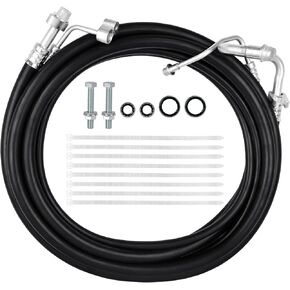 مجموعة خطوط التيار المتردد الخلفية MuHize YTE33439 - خطوط استبدال خراطيم تكييف الهواء المطورة المتوافقة مع سيارات الدفع الرباعي ذات قاعدة العجلات القصيرة 2007-2014 Chevy Tahoe Yukon & Escalade in Kuwait