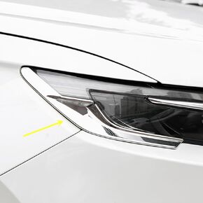 New Front Headlight Molding Cover Eyelid Trims for Honda CR-V CRV 2023 2024 (Front, Chrome)