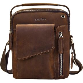 leather Sling Bag for Men Small Messenger Bag for Men Man Purse for Men Crossbody Mens Small Bag Mens Crossbody Bags for Work Business Mens Bags Crossbody Leather Crossbody Bags for Men