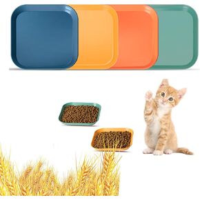 16 Pieces Cat Food Bowl Set, 6 inch Whisker Fatigue Free Cat Bowls,Small Flat Cat Dish, Shallow Pet Feeding Dish or Plate for Cats and Small Dogs (8 Colours) in Saudi Arabia