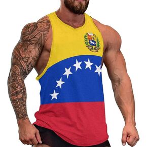 Men's Venezuela Flag Workout Tank Top Gym Muscle Quick Dry Tee Fitness Sleeveless T Shirt