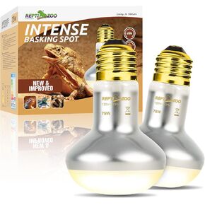 REPTI ZOO 2 Pack Heat Lamp 100W, Intense Basking Spot Simulated Natural Sunlight Heating Lamp Bulb, Heat Emitter UVA Heat Lamp Bulb for Reptile Chickens Pet Brooder in Saudi Arabia