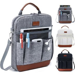 Book Sleeve with Zipper, Book Covers for Book Lovers, Multi-pocket Book Protector Cover with Shoulder Strap,Book Bag for Ipaad, kidle - Back To School Book Accessories