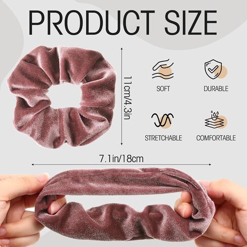 Tatuo 24 Pieces Scrunchies Rainbow Hair Scrunchies Elastic Hair Bands Scrunchy Colorful Hair Ties Ropes for Women Girls Gymnastics Birthday Party Favors, Large (Rainbow Colors) in Saudi Arabia