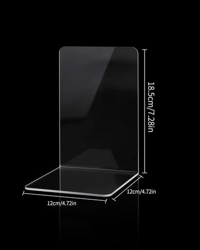 نهايات كتب MSDADA من الأكريليك الشفاف للأرفف، نهايات الكتب لديكور مكتبة المكتب المنزلي، سدادة كتب للكتب والأفلام والمجلات وألعاب الفيديو والأقراص المضغوطة (زوجان/4 قطع) in Kuwait