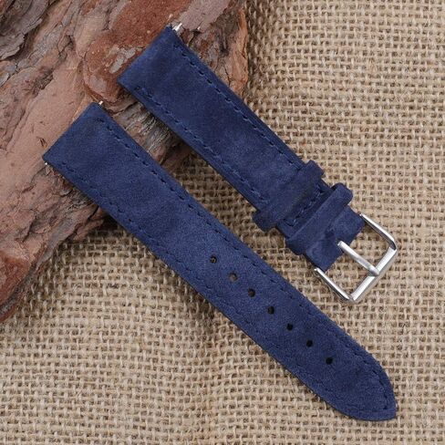 Soft Suede Leather Watch Band Watch Straps Stainless Steel Buckle 18mm 19mm 20mm 22mm 24mm in Saudi Arabia
