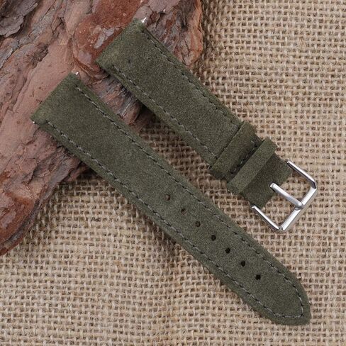 Soft Suede Leather Watch Band Watch Straps Stainless Steel Buckle 18mm 19mm 20mm 22mm 24mm in Saudi Arabia