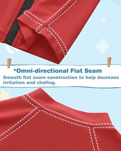 Toddlers Full Zip Up UV Rash Guard SPF Swim Shirts - Baby Boys Girls Long Sleeve Sun Protection Shirts Quick Dry UPF50+ in Kuwait