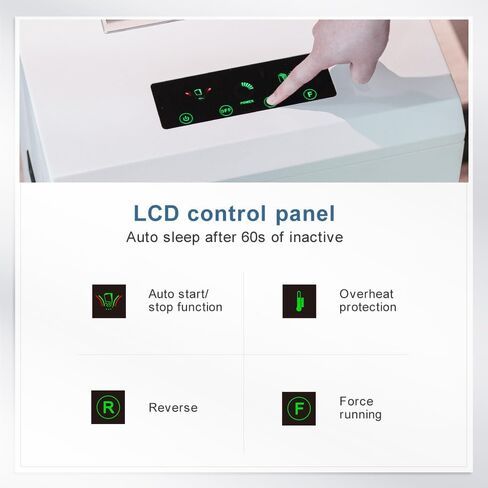 آلة التقطيع التجارية شديدة التحمل: آلة تمزيق الورق المتقاطعة بحد أقصى 19 ورقة، والتمزيق بدون توقف بمستوى P4 مع صندوق كبير سعة 12 جالونًا، وآلة تقطيع صناعية بلوحة LCD، وأقراص مضغوطة/أقراص DVD/بطاقات الائتمان/مشابك الورق in Saudi Arabia