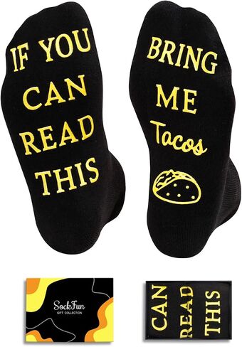 جوارب sockfun المبتكرة المجنونة مع مقولة مضحكة للنساء والرجال، هدايا مارجريتا تاكو شامبانيا بوربون in Kuwait