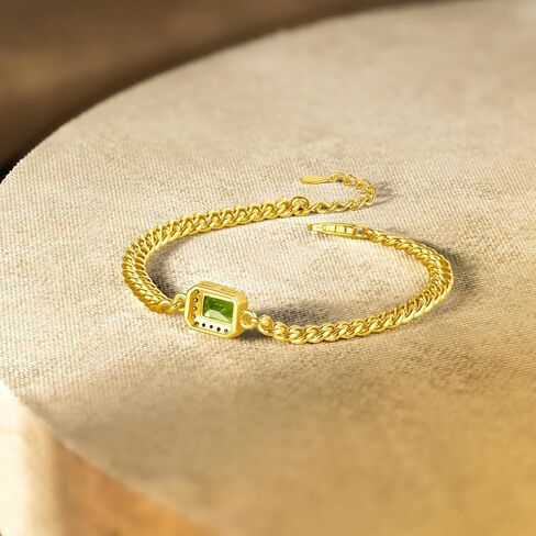 أساور الذهب للنساء شفاء حجر الزبرجد واضح كريستال سحر سوار الفضة والمجوهرات الأخضر تشيكوسلوفاكيا الماس والمجوهرات العصرية خمر in Kuwait