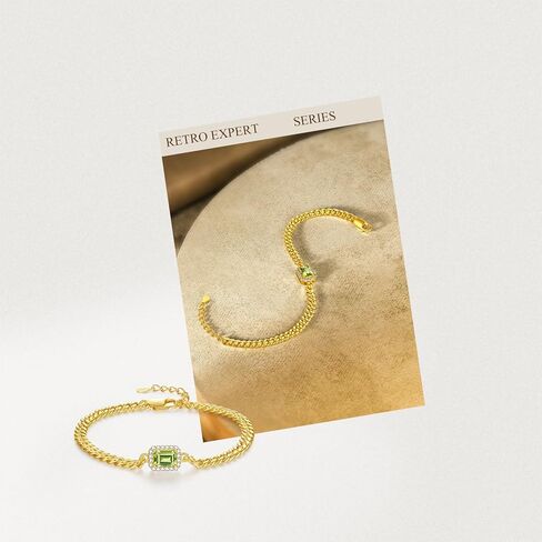 أساور الذهب للنساء شفاء حجر الزبرجد واضح كريستال سحر سوار الفضة والمجوهرات الأخضر تشيكوسلوفاكيا الماس والمجوهرات العصرية خمر in Kuwait