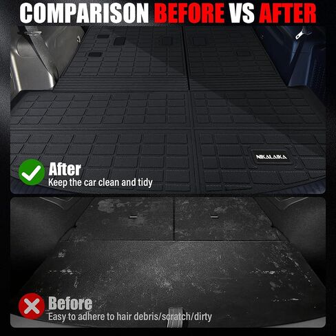 حصيرة صندوق السيارة ومسند الظهر لـ 2024 Hyundai Santa FE بطانة البضائع حصيرة جميع الأحوال الجوية TPE حامي المقعد الخلفي لملحقات Hyundai Santa FE 2024 in Kuwait