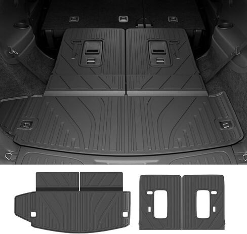 powoq Cargo Mat Compatible with 2016-2024 Dodge Durango 6&7 Seats Trunk Mat 3rd Backrest Mat Replacement for 2016-2024 Dodge Durango Accessories(Trunk Mat+3rd Row Backrest Mat) in Saudi Arabia