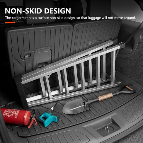 powoq Cargo Mat Compatible with 2016-2024 Dodge Durango 6&7 Seats Trunk Mat 3rd Backrest Mat Replacement for 2016-2024 Dodge Durango Accessories(Trunk Mat+3rd Row Backrest Mat) in Saudi Arabia