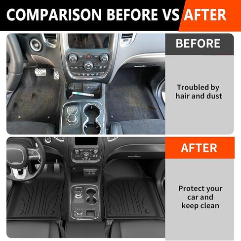 powoq Cargo Mat Compatible with 2016-2024 Dodge Durango 6&7 Seats Trunk Mat 3rd Backrest Mat Replacement for 2016-2024 Dodge Durango Accessories(Trunk Mat+3rd Row Backrest Mat) in Saudi Arabia