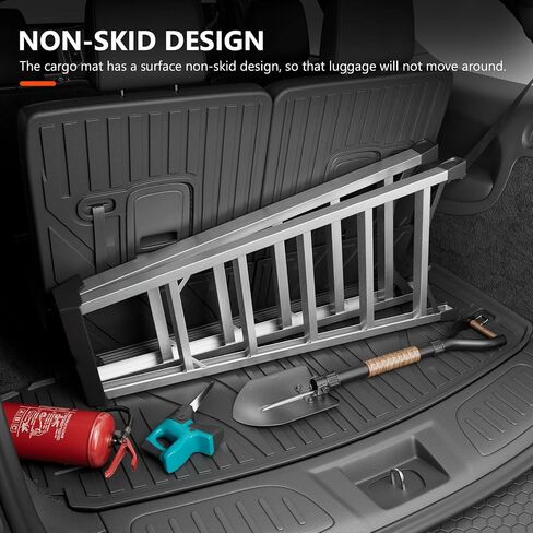 powoq Cargo Mat Compatible with 2016-2024 Dodge Durango 6&7 Seats Trunk Mat 3rd Backrest Mat Replacement for 2016-2024 Dodge Durango Accessories(Trunk Mat+3rd Row Backrest Mat) in Saudi Arabia