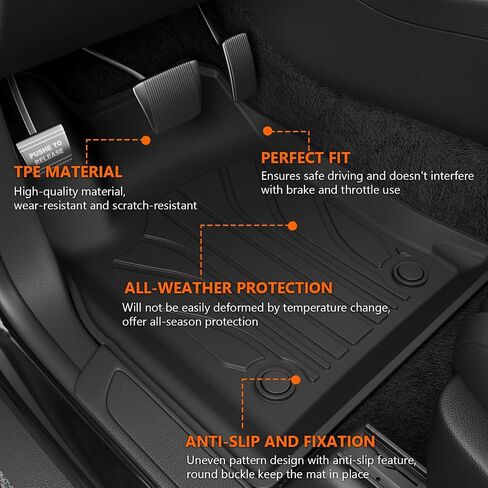 powoq Cargo Mat Compatible with 2016-2024 Dodge Durango 6&7 Seats Trunk Mat 3rd Backrest Mat Replacement for 2016-2024 Dodge Durango Accessories(Trunk Mat+3rd Row Backrest Mat) in Saudi Arabia